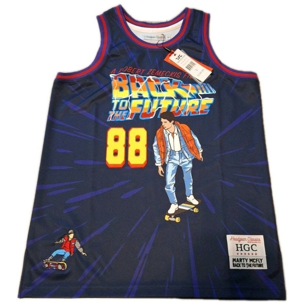 HEADGEAR CLASSICS BACK TO THE FUTURE BASKETBALL JERSEY sz SMALL